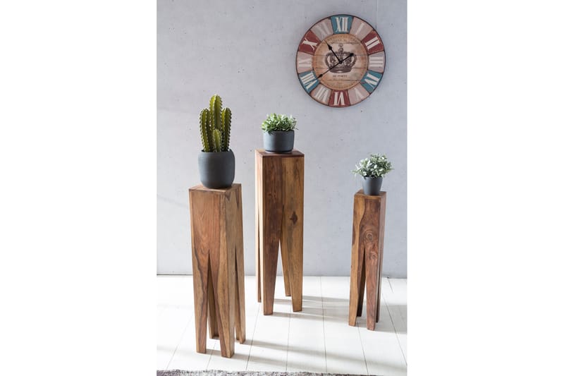 VONFELDT Satsbord 3-pack Brun - Möbler - Vardagsrum - Soffbord & vardagsrumsbord - Satsbord
