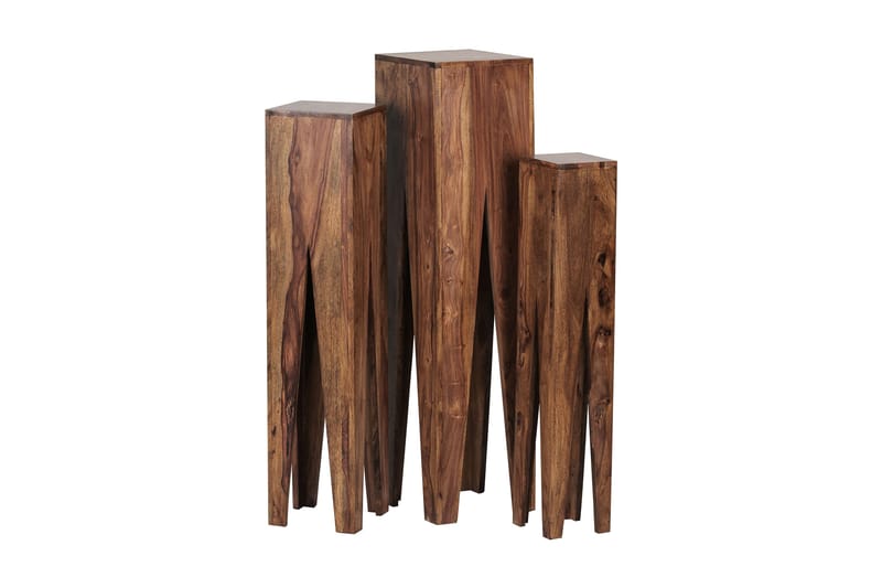 VONFELDT Satsbord 3-pack Brun - Möbler - Vardagsrum - Soffbord & vardagsrumsbord - Satsbord
