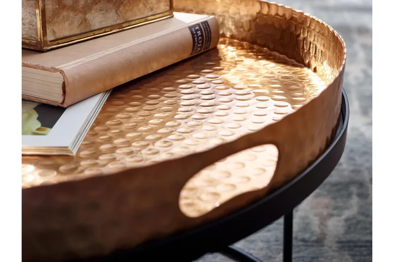 Wilhem Satsbord 46 cm Rund - Guld - Möbler - Vardagsrum - Soffbord & vardagsrumsbord - Satsbord