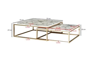 Willowdale Satbord 75 cm Runt - Möbler - Vardagsrum - Soffbord & vardagsrumsbord - Satsbord