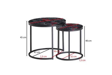Willowdale Satsbord 50 cm Runt - Möbler - Vardagsrum - Soffbord & vardagsrumsbord - Satsbord