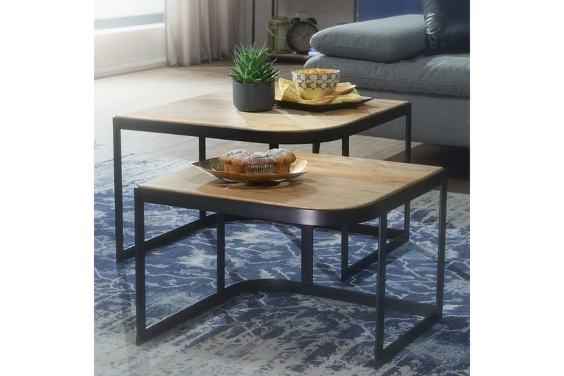 Willowdale Satsbord 60 cm - Brun/Svart - Möbler - Vardagsrum - Soffbord & vardagsrumsbord - Satsbord