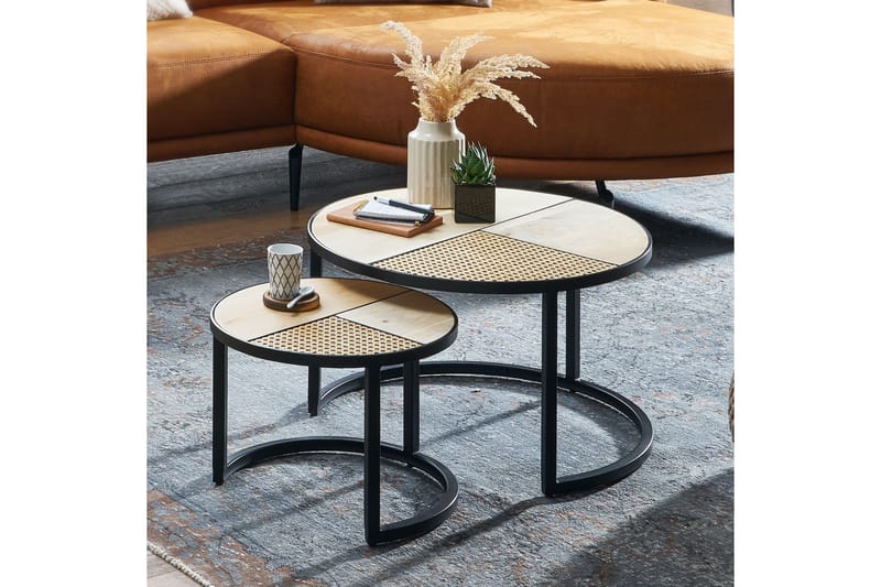 Willowdale Satsbord 60 cm Runt - Brun/Svart - Möbler - Vardagsrum - Soffbord & vardagsrumsbord - Satsbord