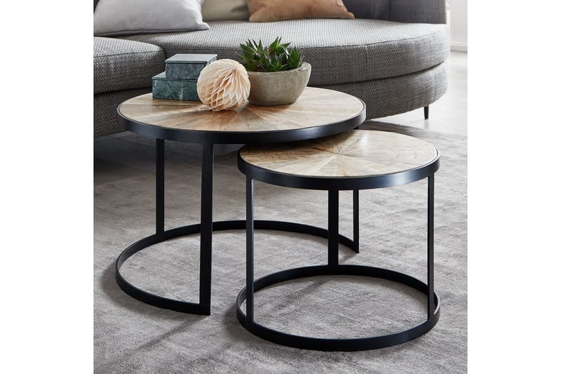 Willowdale Satsbord 60 cm Runt - Mörkgrå/Svart - Möbler - Vardagsrum - Soffbord & vardagsrumsbord - Satsbord