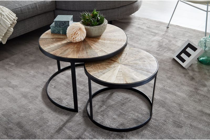 Willowdale Satsbord 60 cm Runt - Mörkgrå/Svart - Möbler - Vardagsrum - Soffbord & vardagsrumsbord - Satsbord