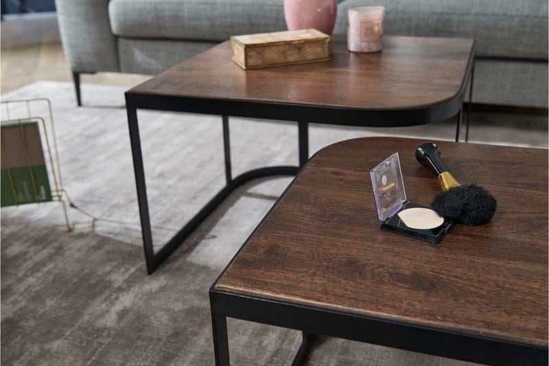 Willowdale Satsbord 60 cm - Teak/Svart - Möbler - Vardagsrum - Soffbord & vardagsrumsbord - Satsbord