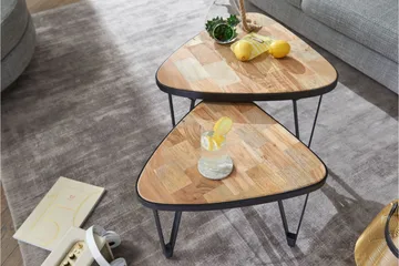 Willowdale Satsbord 60 cm Trekantig - Brun/Svart - Möbler - Vardagsrum - Soffbord & vardagsrumsbord - Satsbord