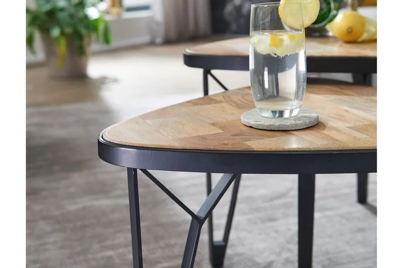 Willowdale Satsbord 60 cm Trekantig - Brun/Svart - Möbler - Vardagsrum - Soffbord & vardagsrumsbord - Satsbord