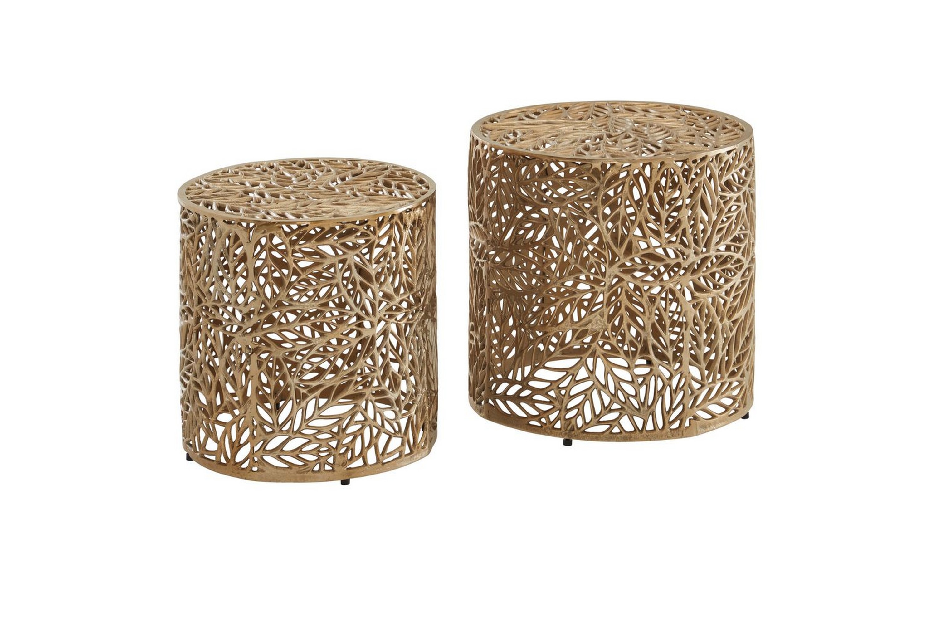 satsbord wohnling set om 2 aluminiumgjutning cylinderoptik handgjord modern -