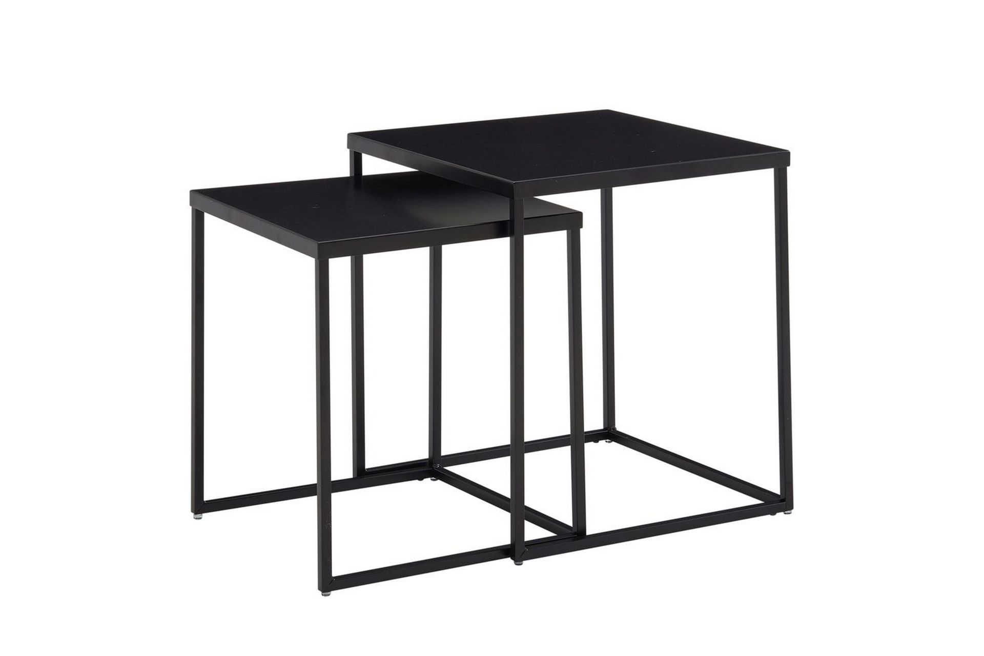 satsbord wohnling set om 2 metall pulverlackerad med metallben modern -