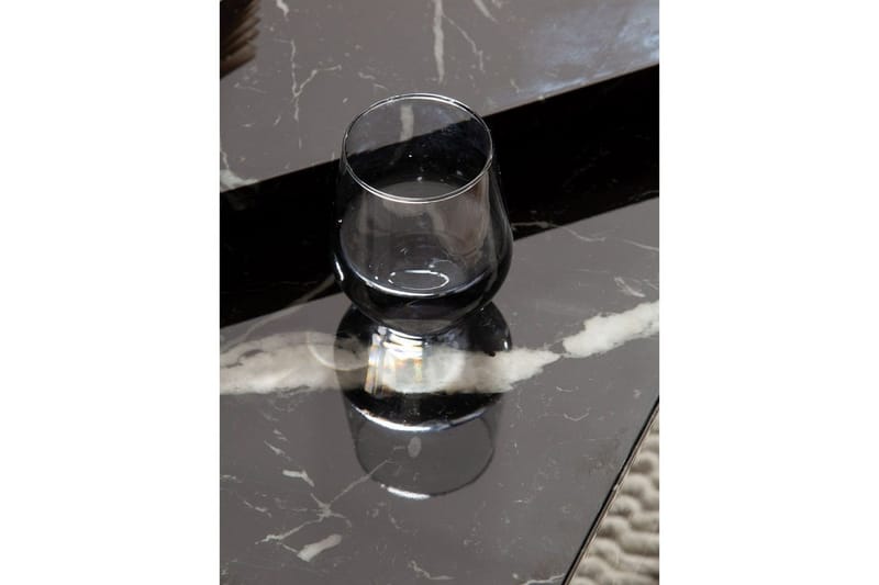 Satsbord Wohnling Set om 2 MONOBLOC högglans triangulär, modern stil Marmor, Svart - Marmor, Svart - Möbler - Vardagsrum - Soffbord & vardagsrumsbord - Satsbord