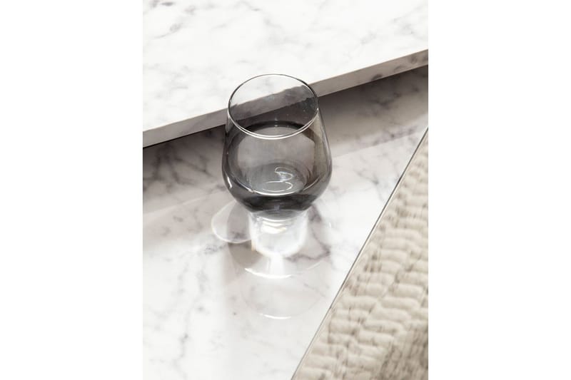 Satsbord Wohnling Set om 2 MONOBLOC högglans triangulär, modern stil Marmor, Vit - Marmor, Vit - Möbler - Vardagsrum - Soffbord & vardagsrumsbord - Satsbord