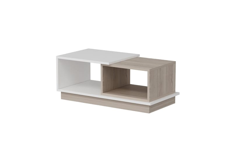 Schmida Soffbord 90x45 cm Vit/Brun - Hanah Home - Möbler - Vardagsrum - Soffbord & vardagsrumsbord - Soffbord