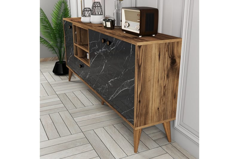 Scone Konsollbord 180 cm - Svart/Valnöt - Möbler - Vardagsrum - Soffbord & vardagsrumsbord - Avlastningsbord & konsolbord