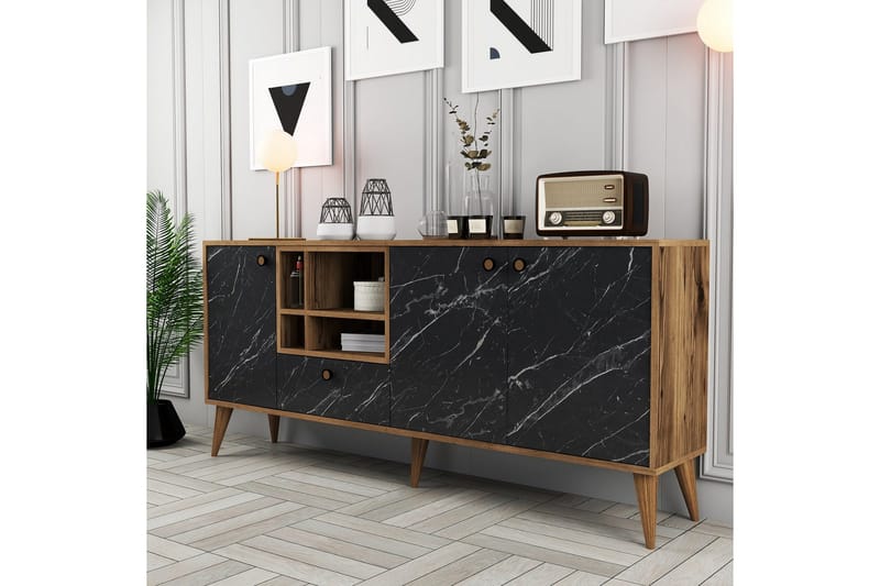 Scone Konsollbord 180 cm - Svart/Valnöt - Möbler - Vardagsrum - Soffbord & vardagsrumsbord - Avlastningsbord & konsolbord