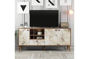 Scone Konsollbord 180 cm - Vit marmor/Valnöt - Möbler - Vardagsrum - Soffbord & vardagsrumsbord - Avlastningsbord & konsolbord