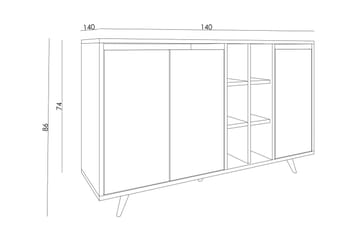 Seria Konsollbord 140 cm - Vit marmor - Möbler - Vardagsrum - Soffbord & vardagsrumsbord - Avlastningsbord & konsolbord