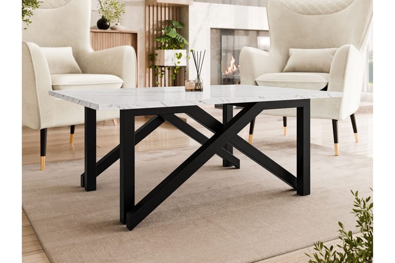 Seyloren Soffbord 100 cm - Vit/Svart - Möbler - Vardagsrum - Soffbord & vardagsrumsbord - Soffbord