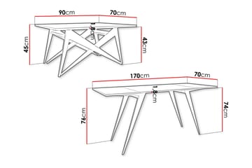 Seyloren Soffbord 90 cm - Svart - Möbler - Vardagsrum - Soffbord & vardagsrumsbord - Soffbord