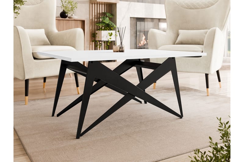 Seyloren Soffbord 90 cm - Svart/Vit - Möbler - Vardagsrum - Soffbord & vardagsrumsbord - Soffbord