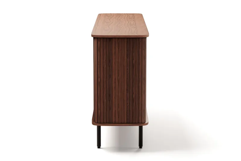 Kopparbo Sideboard med Förvaring Ribbad - Mörkbrunt / Valnöt / Trä - Förvaring - Förvaringsmöbler - Skänkar & sideboards