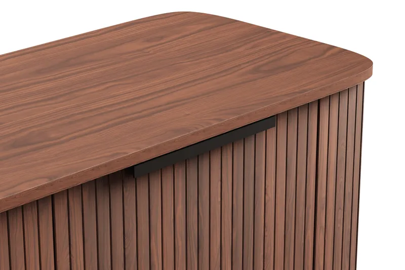 Kopparbo Sideboard med Förvaring Ribbad - Mörkbrunt / Valnöt / Trä - Förvaring - Förvaringsmöbler - Skänkar & sideboards