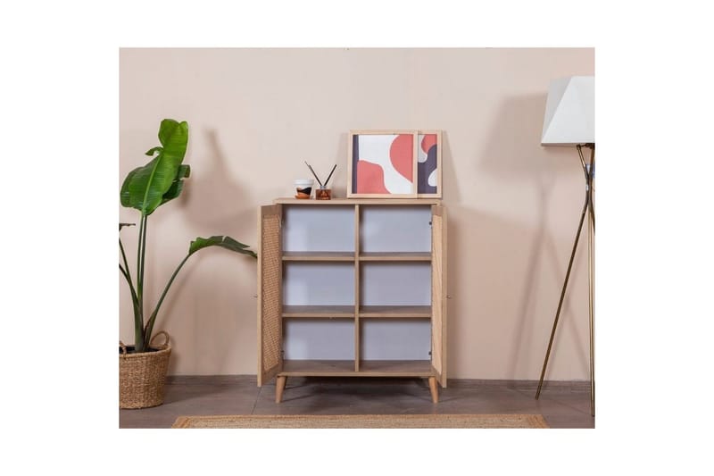 Sideboard Velin Vit / Ek - Vit / Ek - Förvaring - Förvaringsmöbler - Skänkar & sideboards