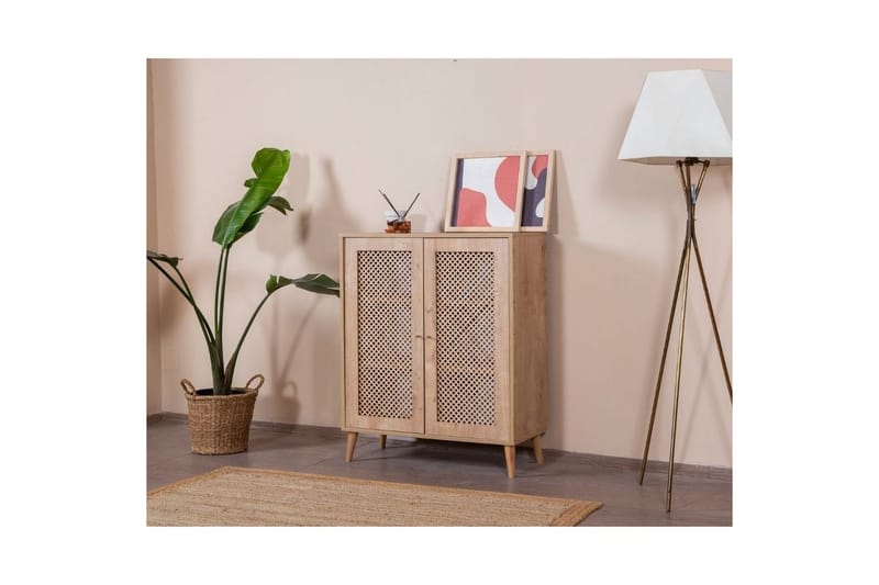 Sideboard Velin Vit / Ek - Vit / Ek - Möbler - Vardagsrum - Soffbord & vardagsrumsbord - Avlastningsbord & konsolbord