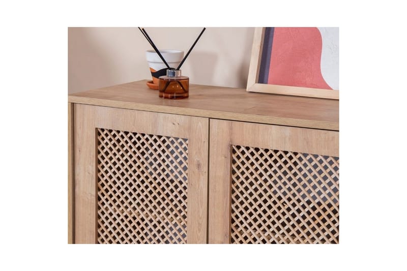 Sideboard Velin Vit / Ek - Vit / Ek - Möbler - Vardagsrum - Soffbord & vardagsrumsbord - Avlastningsbord & konsolbord