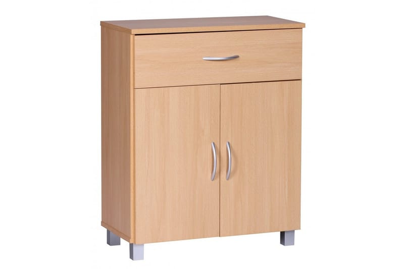 Sideboard Wohnling Folierad spånskiva 60 x 75 cm 2 dörrar 1 låda modern stil - Möbler - Vardagsrum - Soffbord & vardagsrumsbord - Avlastningsbord & konsolbord