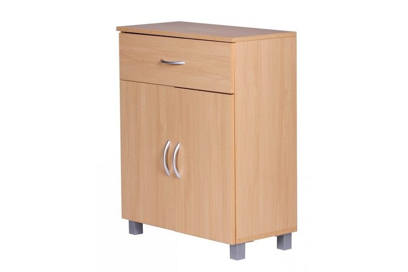 Sideboard Wohnling Folierad spånskiva 60 x 75 cm 2 dörrar 1 låda modern stil - Möbler - Vardagsrum - Soffbord & vardagsrumsbord - Avlastningsbord & konsolbord