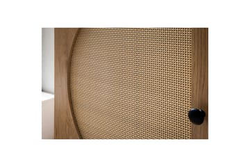 Sideboard Wohnling Folierad spånskiva ekoptik halvcirkel rottingväv look 2 dörrar 3 lådor modern - Förvaring - Förvaringsmöbler - Skänkar & sideboards