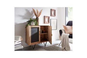 Sideboard Wohnling Massivt trä 80 cm 3D kant stenoptik front 2 dörrar modern - Förvaring - Förvaringsmöbler - Skänkar & sideboards