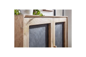 Sideboard Wohnling Massivt trä 80 cm 3D kant stenoptik front 2 dörrar modern - Förvaring - Förvaringsmöbler - Skänkar & sideboards