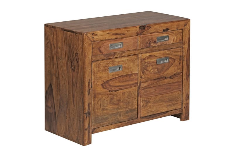 Sideboard Wohnling Massivt trä 90 cm 2 dörrar 2 lådor Lantstil - Möbler - Vardagsrum - Soffbord & vardagsrumsbord - Avlastningsbord & konsolbord