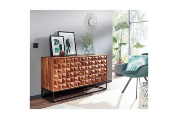 Sideboard Wohnling Massivt trä design front 145 cm med 2 dörrar 3 lådor industriell - Förvaring - Förvaringsmöbler - Skänkar & sideboards