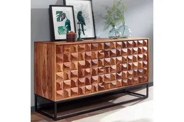 Sideboard Wohnling Massivt trä design front 145 cm med 2 dörrar 3 lådor industriell - Förvaring - Förvaringsmöbler - Skänkar & sideboards