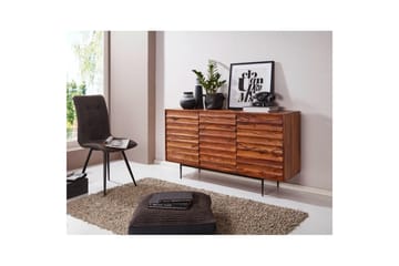Sideboard Wohnling Massivt trä dörrar med tryck-öppning 150 cm filigrana metallben industriell - Förvaring - Förvaringsmöbler - Skänkar & sideboards