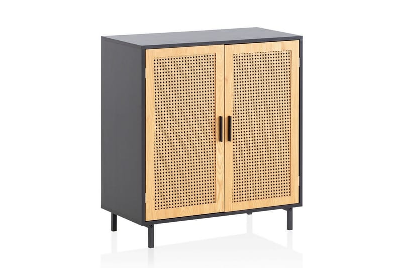 Sideboard Wohnling Melaminbelagd MDF 80 cm 2 dörrar med wienerflätning modern - Möbler - Vardagsrum - Soffbord & vardagsrumsbord - Avlastningsbord & konsolbord
