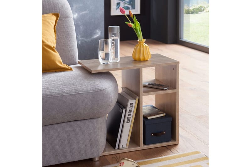 Sido bord Wohnling folierad spånskiva 50 cm, modern loftstil Sonoma - Sonoma - Möbler - Vardagsrum - Soffbord & vardagsrumsbord - Brickbord