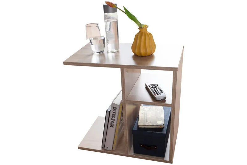 Sido bord Wohnling folierad spånskiva 50 cm, modern loftstil Sonoma, Sonoma
