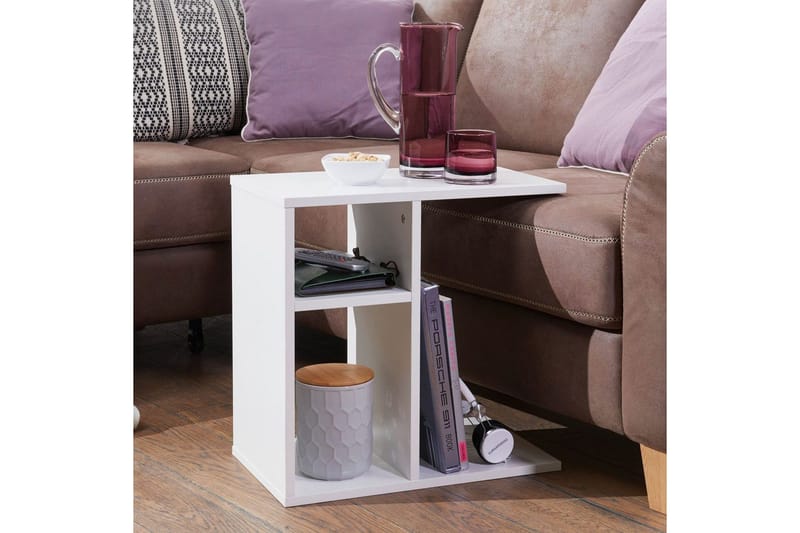 Sido bord Wohnling folierad spånskiva 50 cm, modern loftstil Vit - Vit - Möbler - Vardagsrum - Soffbord & vardagsrumsbord - Brickbord