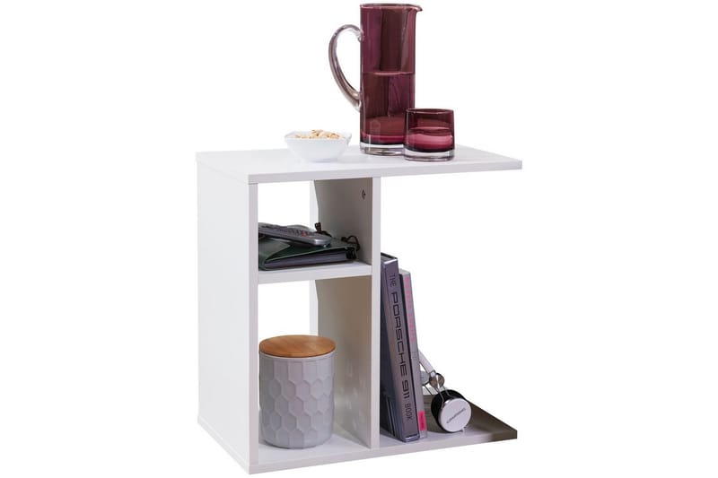 Sido bord Wohnling folierad spånskiva 50 cm, modern loftstil Vit - Vit - Möbler - Vardagsrum - Soffbord & vardagsrumsbord - Brickbord