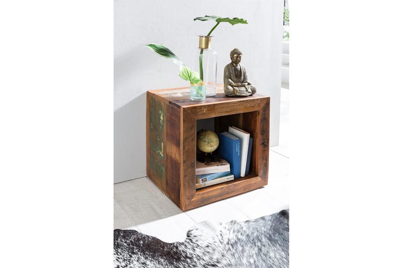 Sido bord Wohnling Massivt återvunnet trä Kolkutta kube Industriell - Möbler - Vardagsrum - Soffbord & vardagsrumsbord - Brickbord