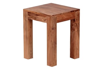 Sido bord Wohnling massivt trä 35x35cm med träben, lantlig stil Akacia - Akacia - Möbler - Vardagsrum - Soffbord & vardagsrumsbord - Brickbord