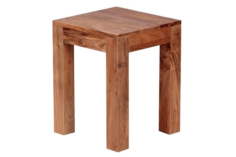 Sido bord Wohnling massivt trä 35x35cm med träben, lantlig stil Akacia - Akacia - Möbler - Vardagsrum - Soffbord & vardagsrumsbord - Brickbord