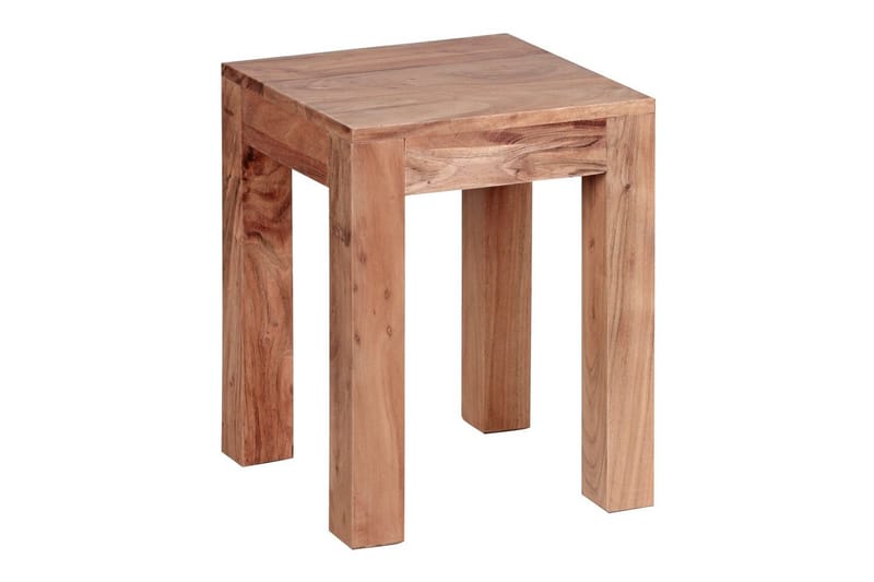 Sido bord Wohnling massivt trä 35x35cm med träben, lantlig stil Akacia - Akacia - Möbler - Vardagsrum - Soffbord & vardagsrumsbord - Brickbord