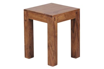 Sido bord Wohnling massivt trä 35x35cm med träben, lantlig stil Rosenträ - Rosenträ - Möbler - Vardagsrum - Soffbord & vardagsrumsbord - Brickbord