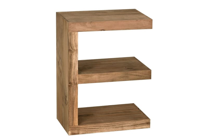 Sido bord Wohnling Massivt trä, E-kub, lantlig stil Akacia - Akacia - Möbler - Vardagsrum - Soffbord & vardagsrumsbord - Brickbord