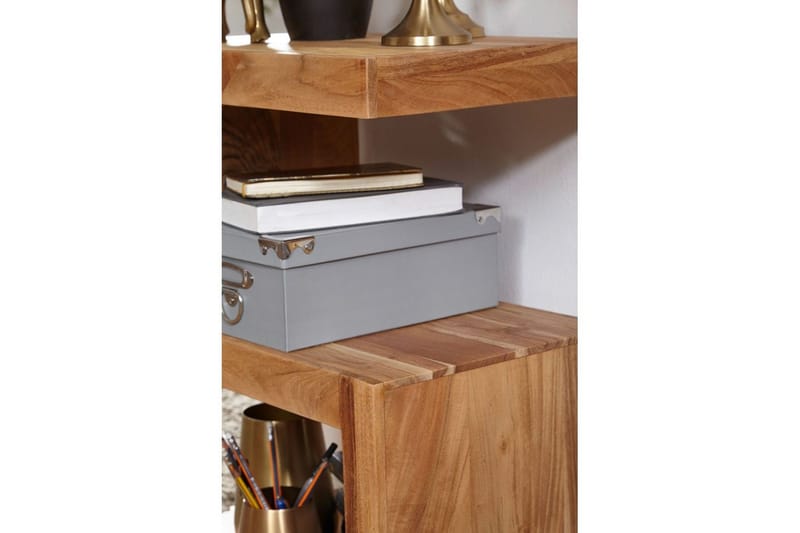 Sido bord Wohnling Massivt trä, S-kub, lantlig stil Akacia - Akacia - Möbler - Vardagsrum - Soffbord & vardagsrumsbord - Brickbord